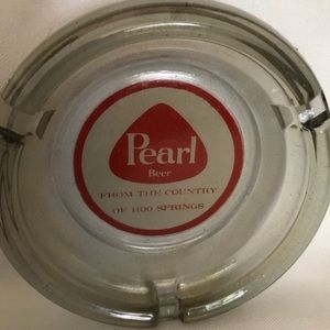 Pearl  Beer‎ Glass Ash Tray From the Country of 1100 Spring
